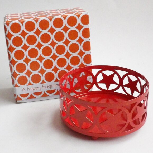 Gold Canyon Candles Red Americana Stars Candle Wrap 4" Diameter New w/Box #83545 - Picture 1 of 8